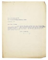 Image of a Letter from Leonard Woolf at The Hogarth Press to Florence Wilson at Dotation Carnegie Pour La Paix Internationale (04/03/1929)