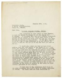 Image of a Letter from Leonard Woolf at The Hogarth Press to Librairie Stock (30/01/1931)