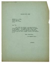 Image of a Letter from Dorothy Lange at The Hogarth Press to J. L. Cuny (14/12/1937)