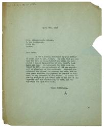 Image of a Letter from Leonard Woolf at The Hogarth Press to Fernand Sorlot (06/04/1938)