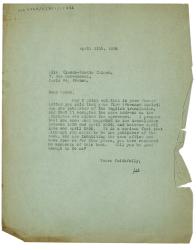Image of a Letter from Leonard Woolf at The Hogarth Press to Fernand Sorlot (11/04/1938)