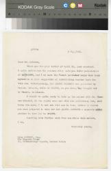 Image of a typescript letter from the William A. Bradley Literary Agency to The Hogarth Press (9/5/1940); page 1 of 1