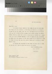 Image of a typescript letter from the William A. Bradley Literary Agency to The Hogarth Press (21/2/1935); page 1 of 1