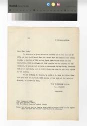 Image of a typescript letter from the William A. Bradley Literary Agency to The Hogarth Press (8/11/1934); page 1 of 1