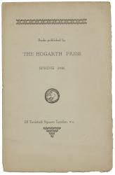 Image of the front cover of Books Published by The Hogarth Press, Spring (1926) 