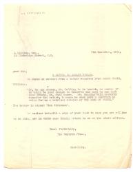 Image of typescript letter from The Hogarth Press to Louis Golding (07/11/1932) page 1 of 1 
