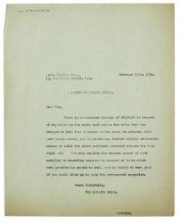 Image of typescript letter from Margaret West to Louis Golding (11/02/1936) 