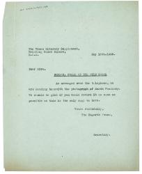Image of typescript letter from The Hogarth Press to The Times Literary Supplement (15/05/1936) page 1 of 1 