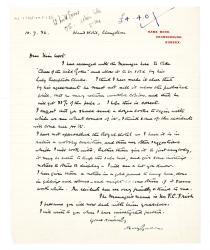 Image of handwritten letter from Mary Gordon to Margaret West (10/07/1936) page 1 of 1 
