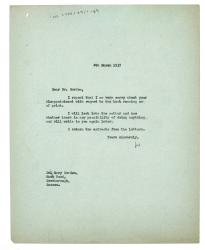 Image of typescript letter from Leonard Woolf to Mary Gordon (04/03/1937) page 1 of 1