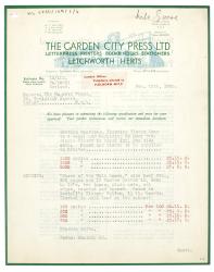 Image of typescript letter from The Garden City Press to The Hogarth Press (15/02/1936) page 1 of 3