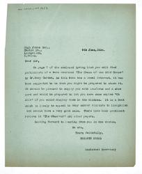 Image of typescript letter from The Hogarth Press to Hugh Jones (09/06/1936) page 1 of 1