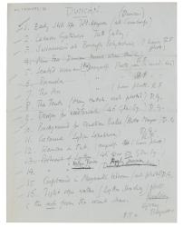 Handwritten list titled 'Duncan' (c 1923) page 1 of 2