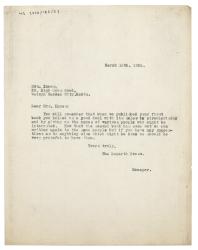Image of typescript letter from The Hogarth Press to Kathleen Innes (18/03/1926) page 1 of 1