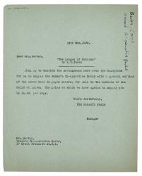 Image of typescript letter from The Hogarth Press to the Women's Co-operative Guild (12/05/1936) page 1 of 1