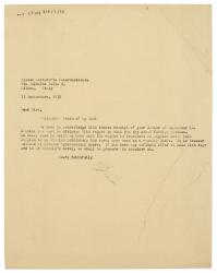 Image of typescript letter from The Hogarth Press to Agenzia Letteraria Internazionale (13/09/1932) page 1 of 1