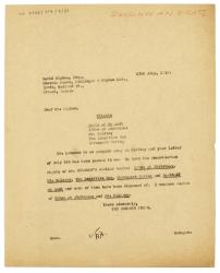 Image of typescript letter from The Hogarth Press to David Higham (17/07/1939) page 1 of 1