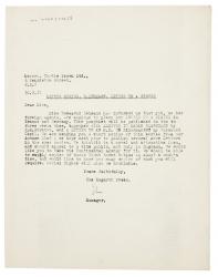 Image of typescript letter from John Lehmann to Curtis Brown Ltd. (30/09/1931) page 1 of 1
