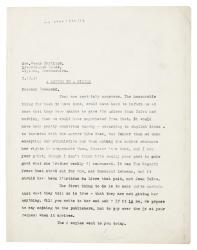 Image of typescript letter from John Lehmann to Rosamond Lehmann (07/12/1931) page 1 of 1