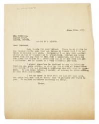 Image of typescript letter from Leonard Woolf to Rosamond Phillips (nee Lehmann) (30/06/1933) page 1 of 1