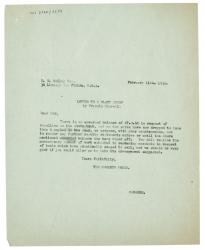 Image of typescript letter from The Hogarth Press to C. D. Medley (11/02/1936) page 1 of 1