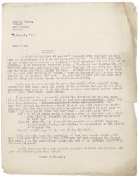 Typescript letter from Norman Leys to Leonard Woolf (06/08/1924) [2] page one of one