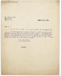Image of typescript letter from The Hogarth Press to Norman Leys (06/08/1925) page 1 of 1
