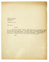 Image of typescript letter from Leonard Woolf to Lionel Penrose (07/09/1933) page 1 of 1
