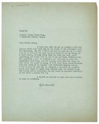Typescript letter from John Lehmann to Spencer Curtis Brown (14/03/1940) page 1 of 1