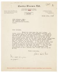 Images of a Letter from Spencer Curtis Brown to John Lehmann (15/03/1940)