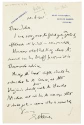 Image of handwritten letter from E. M. Forster to John Lehmann (30/06/1940) page 1 of 1