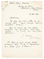 Image of handwritten letter rom Ivan Bunin to The Hogarth Press (17/08/1922) page 1 of 1