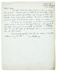 Image of handwritten Letter from Samuel Solomonovich Koteliansky to Leonard Woolf (02/01/1923)  page 1 of 1