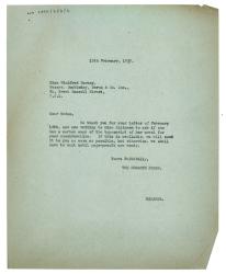 Image of typescript letter from Dorothy Lange to Double Day Doran and Company (12/02/1937) page 1 of 1