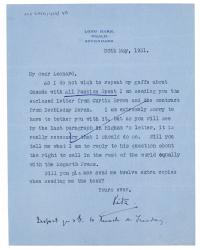 Image of typescript letter from Vita Sackville-West to Leonard Woolf (20/05/1931) page 1 of 1
