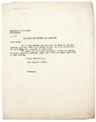 Image of typescript letter from John Lehmann to R. & R. Clark Ltd (01/01/1932) page 1 of 1