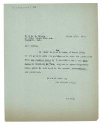 Image of typescript letter from The Hogarth Press to M. G. Ostle (27/03/1935) page 1 of 1