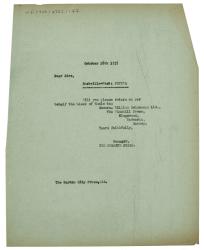 Image of typescript letter from The Hogarth Press to The Garden City Press (28/10/1937) page 1 of 1