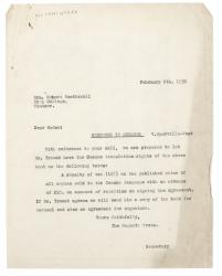 Image of typescript letter from The Hogarth Press to Mrs. Robert Weatherall (06/02/1930) page 1 of 1