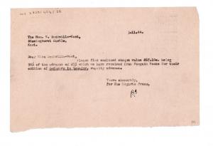 Image of typescript letter from Barbara Hepworth to Vita Sackville-West (11/03/1944) page 1 of 1