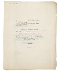 Image of typescript letter from The Hogarth Press to William Morrow & Company Inc. (29/11/1932) page 1 of 1