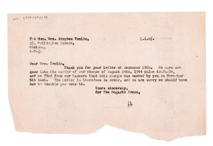 Image of typescript letter from Barbara Hepworth to Julia Strachey (01/01/1945) page 1 of 1