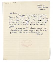 Image of handwritten letter from S. S. Koteliansky to Leonard Woolf (24/04/1948) page 1 of 1 
