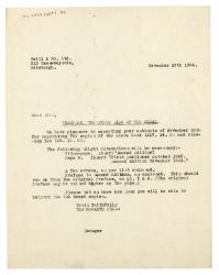 Image of typescript letter from The Hogarth Press to Neill & Co., Ltd (19/11/1926) page 1 of 1