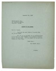 Image of typescript letter from The Hogarth Press to Edward Upward (09/12/1937) page 1 of 1