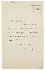 Image of handwritten letter from Edward Upward to Barbara Hepworth (06/10/1942) page 1 of 1