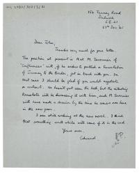 Image of handwritten letter from Edward Upward to John F. Lehmann (27/12/1945) page 1 of 1