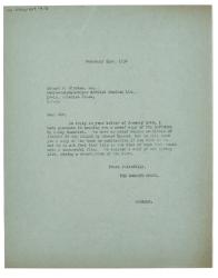 Image of typescript letter from The Hogarth Press to Metro-Goldwyn-Mayer British Studios Ltd (21/02/1938) page 1 of 1