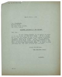 Image of typescript letter from The Hogarth Press to Random House (25/03/1938) page 1 of 1