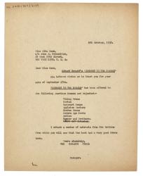 Image of typescript letter from Norah Nicholls to Rita Rose (06/10/1938) page 1 of 1